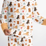 Brown Dogs Bamboo Two-Piece Pajama Set