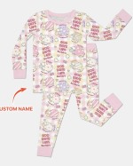 Custom Name Little Lamb God Says I Am Long Sleeve Pajama Set
