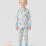 Custom Name Holy Saints of Heaven Bamboo Two-Piece Long Sleeve Pajama Set