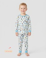 Custom Name Holy Saints of Heaven Bamboo Two-Piece Long Sleeve Pajama Set