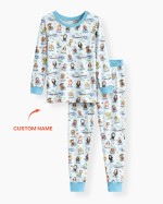 Custom Name Holy Saints of Heaven Bamboo Two-Piece Long Sleeve Pajama Set