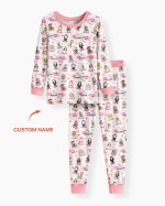 Custom Name Holy Saints of Heaven Bamboo Two-Piece Long Sleeve Pajama Set