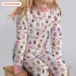 Custom Name Holy Saints of Heaven Bamboo Two-Piece Long Sleeve Pajama Set