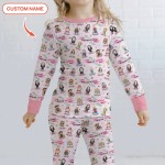 Custom Name Holy Saints of Heaven Bamboo Two-Piece Long Sleeve Pajama Set