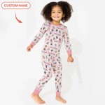 Custom Name Holy Saints of Heaven Bamboo Two-Piece Long Sleeve Pajama Set
