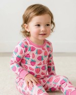 Sweet Strawberries Bamboo Two-Piece Pajama Set