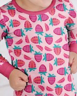 Sweet Strawberries Bamboo Two-Piece Pajama Set