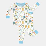 Islamic Alphabet Bamboo Two-Piece Long Sleeve Pajama Set