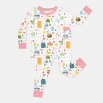 Islamic Alphabet Bamboo Two-Piece Long Sleeve Pajama Set