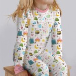 Islamic Alphabet Bamboo Two-Piece Long Sleeve Pajama Set