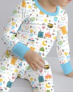 Islamic Alphabet Bamboo Two-Piece Long Sleeve Pajama Set