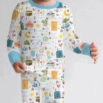 Islamic Alphabet Bamboo Two-Piece Long Sleeve Pajama Set