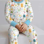 Islamic Alphabet Bamboo Two-Piece Long Sleeve Pajama Set
