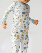 Islamic Alphabet Bamboo Two-Piece Long Sleeve Pajama Set