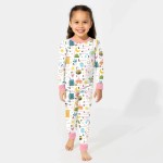 Islamic Alphabet Bamboo Two-Piece Long Sleeve Pajama Set