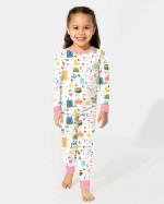 Islamic Alphabet Bamboo Two-Piece Long Sleeve Pajama Set