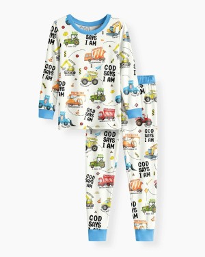 God Says I Am Boy Bamboo Two-Piece Long Sleeve Pajama Set