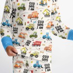 God Says I Am Boy Bamboo Two-Piece Long Sleeve Pajama Set