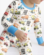 God Says I Am Boy Bamboo Two-Piece Long Sleeve Pajama Set