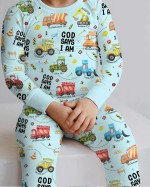 God Says I Am Boy Bamboo Two-Piece Long Sleeve Pajama Set