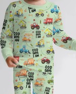 God Says I Am Boy Bamboo Two-Piece Long Sleeve Pajama Set