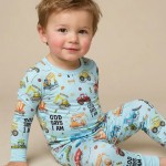 God Says I Am Boy Bamboo Two-Piece Long Sleeve Pajama Set