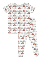 Police Cars Pattern Adult Pajamas Family Matching